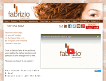 Tablet Screenshot of fabriziosalonspa.com